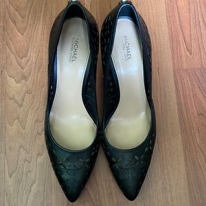 Like New! Michael Kors black cutout heels/pumps